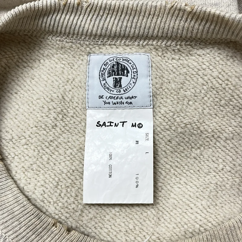 SAINT MICHAEL  Mxxxxxx / セントマイケル | CRW SWEAT SH_orchid_GREY / クルー スウェット オーキッド スウェット トレーナー | L | メンズ