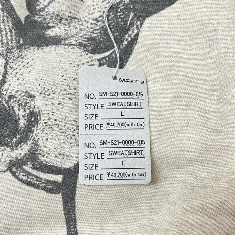 SAINT MICHAEL  Mxxxxxx / セントマイケル | CRW SWEAT SH_orchid_GREY / クルー スウェット オーキッド スウェット トレーナー | L | メンズ