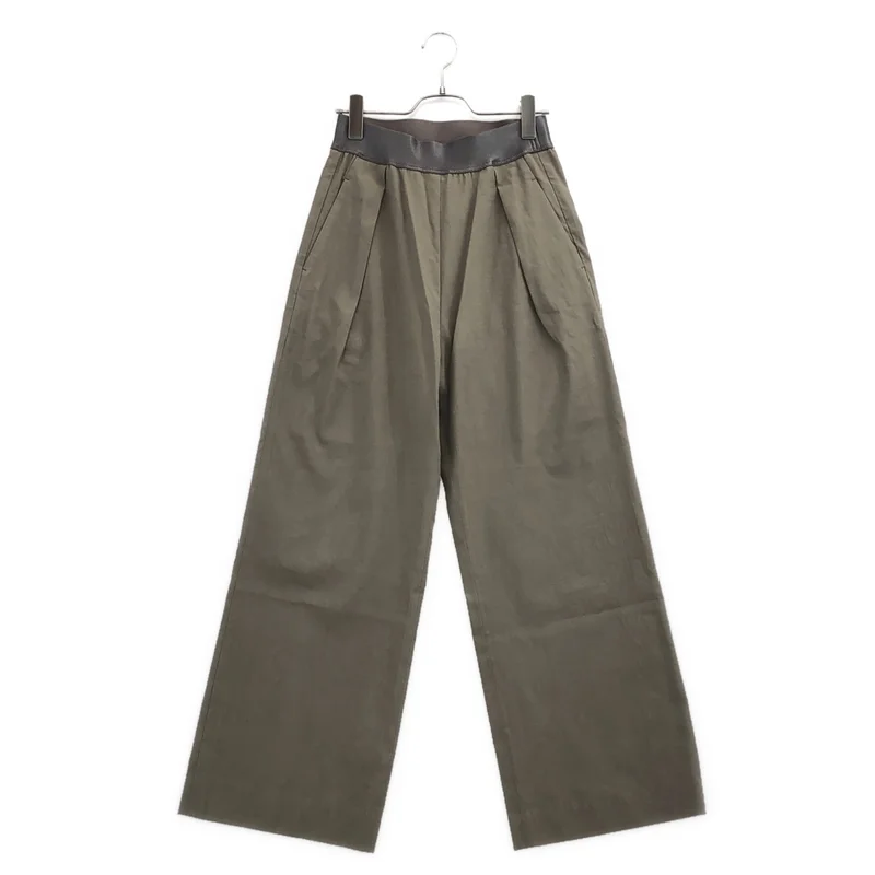 MUSE de Deuxieme Classe / ミューズドゥーズィーエムクラス | 2025SS | STRETCH TWILL タックパンツ | 34 | レディース
