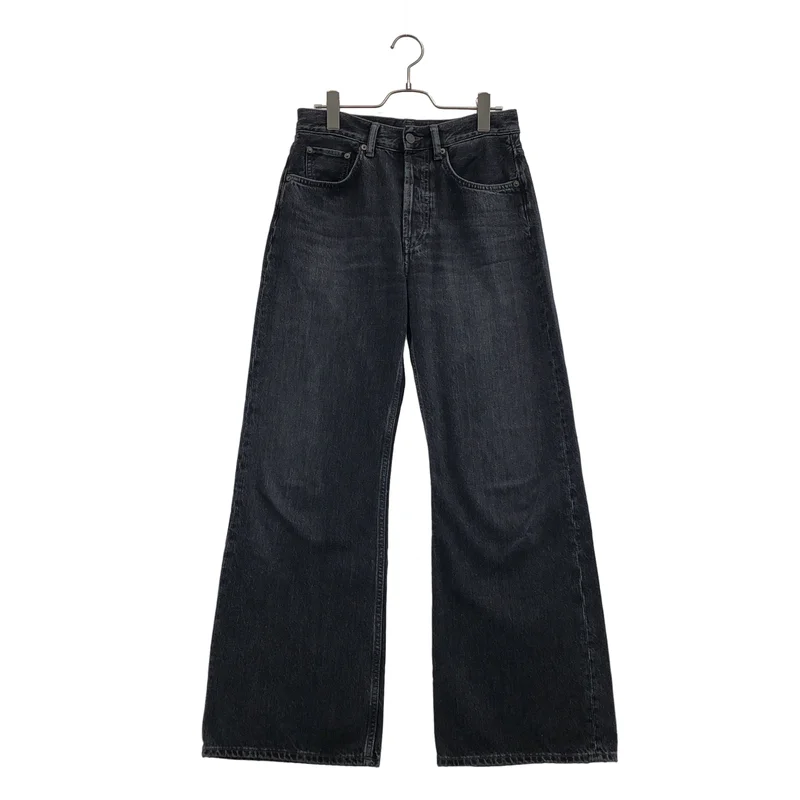Acne Studios / アクネストゥディオズ | ブラック デニム ワイドパンツ | 25 | レディース