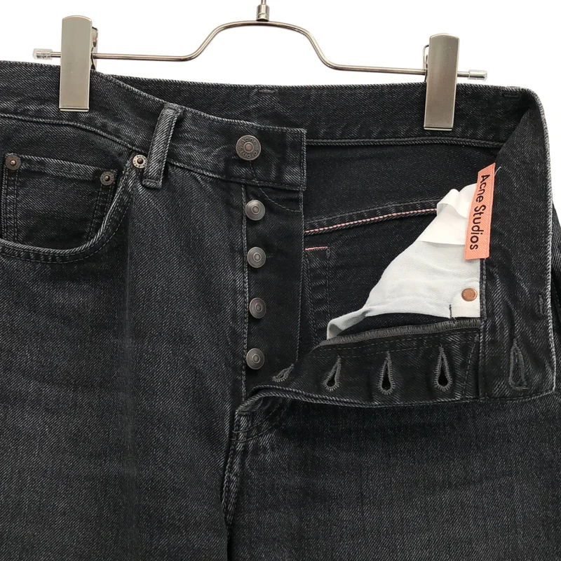 Acne Studios / アクネストゥディオズ | ブラック デニム ワイドパンツ | 25 | レディース