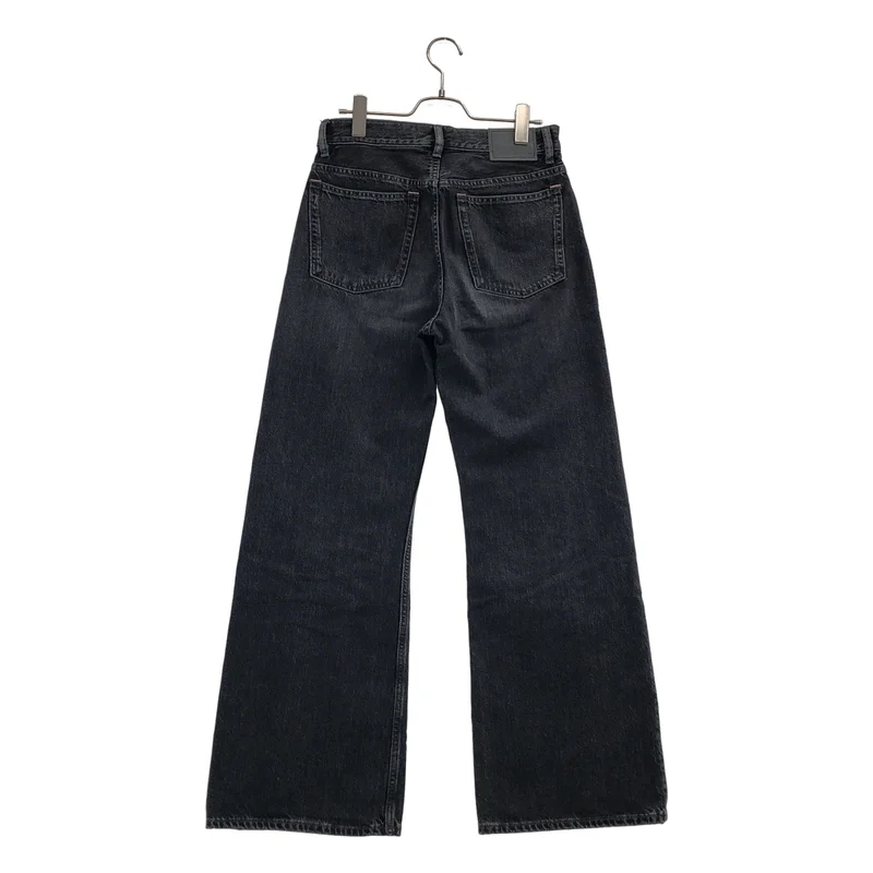 Acne Studios / アクネストゥディオズ | ブラック デニム ワイドパンツ | 25 | レディース
