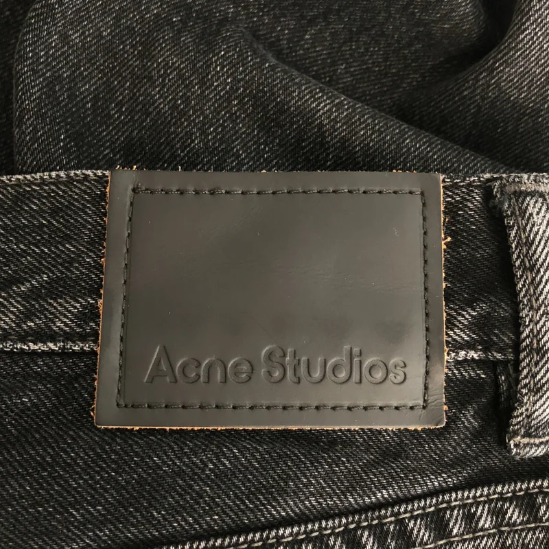 Acne Studios / アクネストゥディオズ | ブラック デニム ワイドパンツ | 25 | レディース