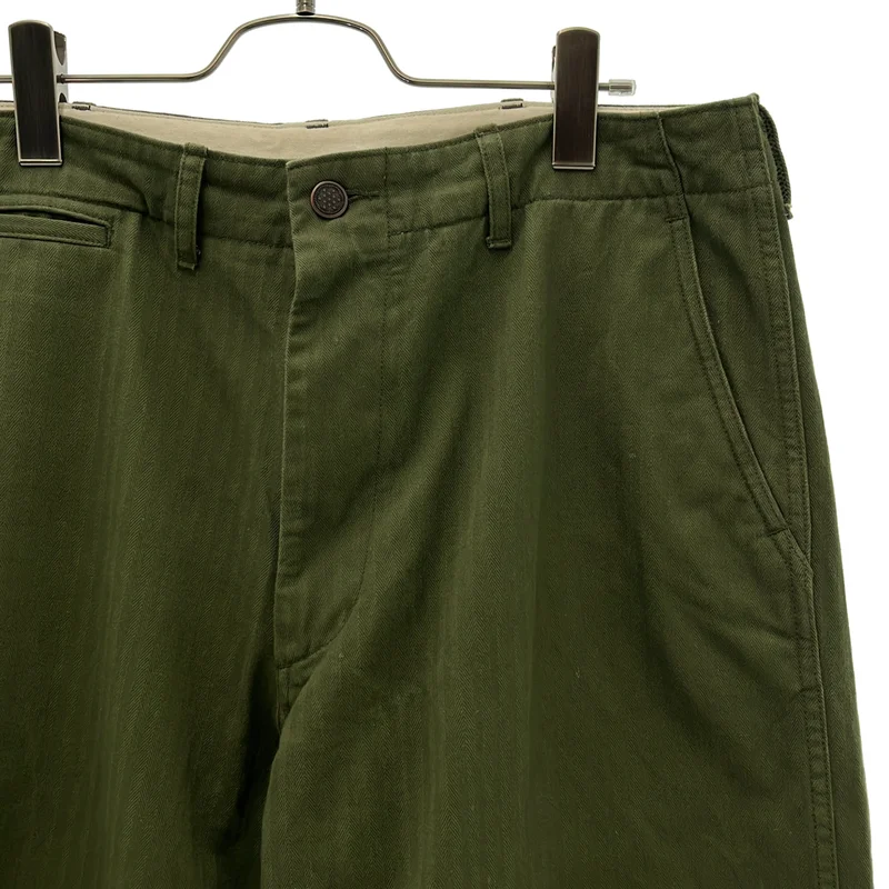 BEAMS PLUS / ビームスプラス | 2026SS | MIL Trousers Herringbone / コットン ヘリンボーン ミリタリーパンツ | L | メンズ