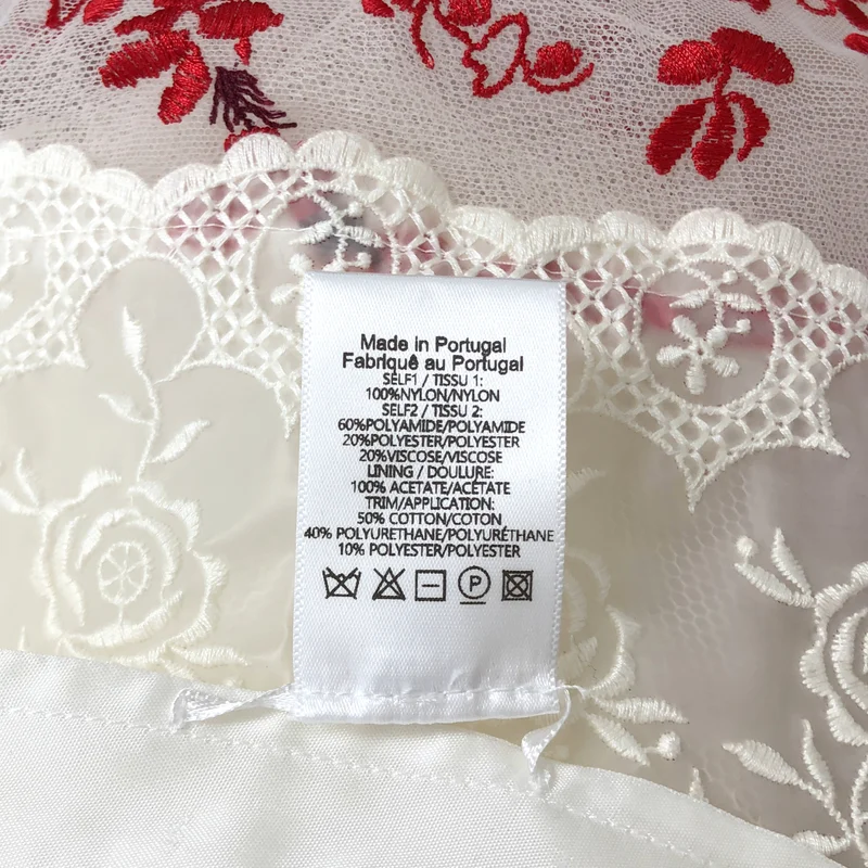 Simone Rocha / シモーネロシャ | 2022SS | フラワー刺しゅう ギャザーメッシュスカート | 6 | レディース