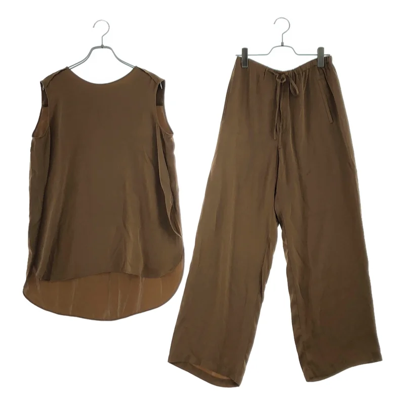BEIGE， / ベイジ | セットアップ / シルク ノースリーブシャツ / パンツ | 2 | レディース