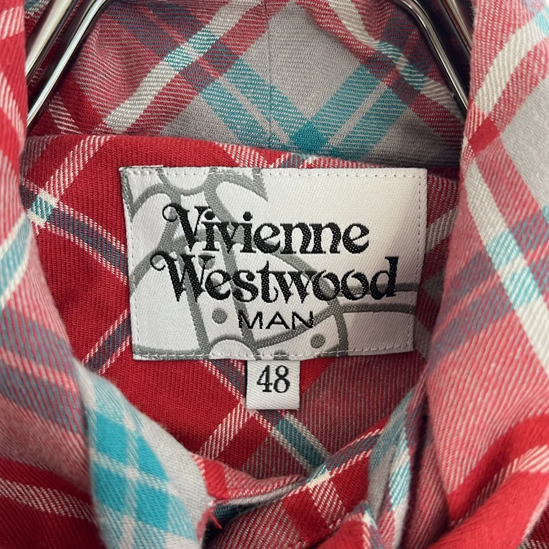 Vivienne Westwood MAN / ヴィヴィアンウエストウッドマン | レイヤード チェック フランネルシャツ | 48 | メンズ