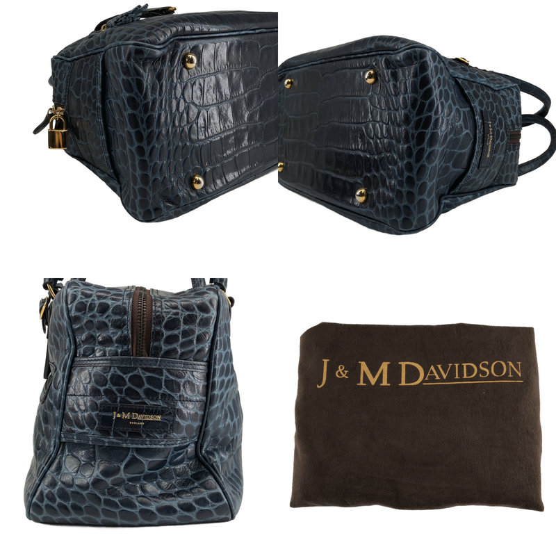 J&M DAVIDSON / ジェイアンドエムデヴィッドソン | VIVI クロコ型押し ボストンバッグ |
