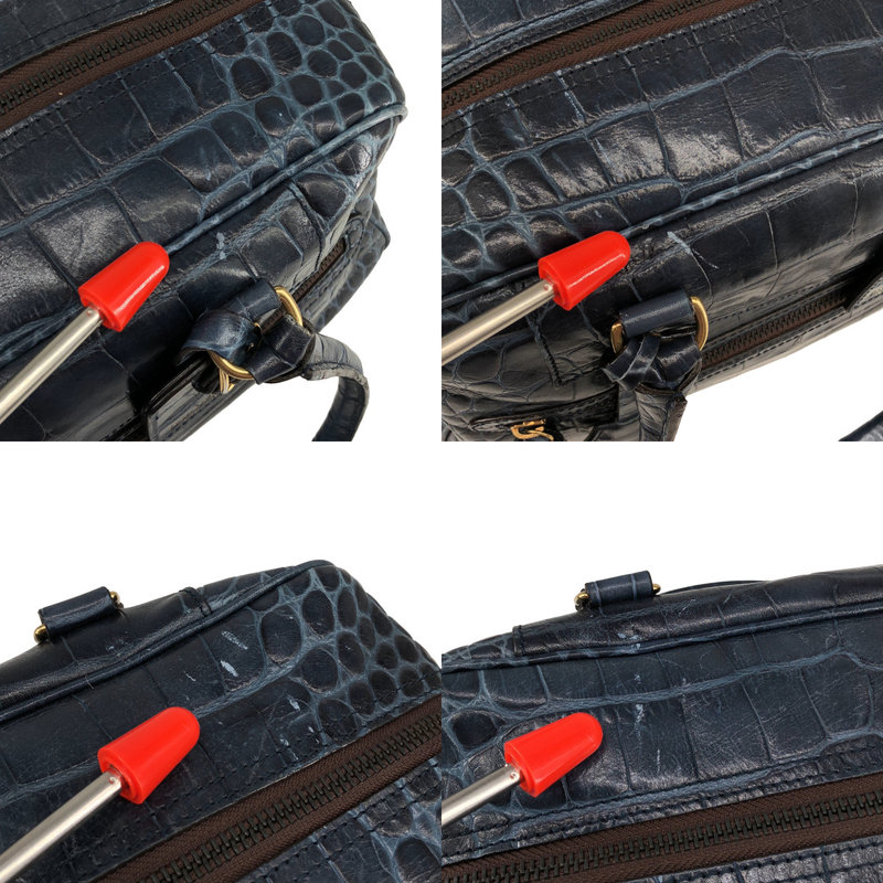 J&M DAVIDSON / ジェイアンドエムデヴィッドソン | VIVI クロコ型押し ボストンバッグ |