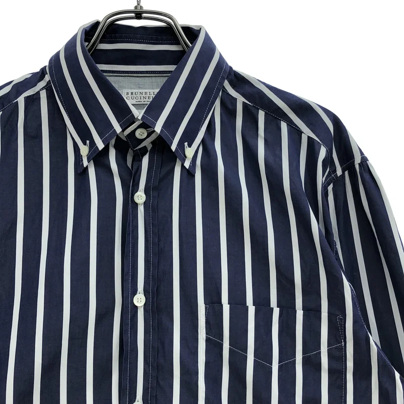 BRUNELLO CUCINELLI / ブルネロクチネリ | SLIM FIT ストライプ シャツ_長袖 | S | メンズ