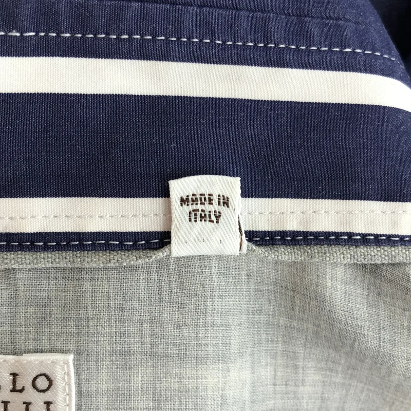 BRUNELLO CUCINELLI / ブルネロクチネリ | SLIM FIT ストライプ シャツ_長袖 | S | メンズ