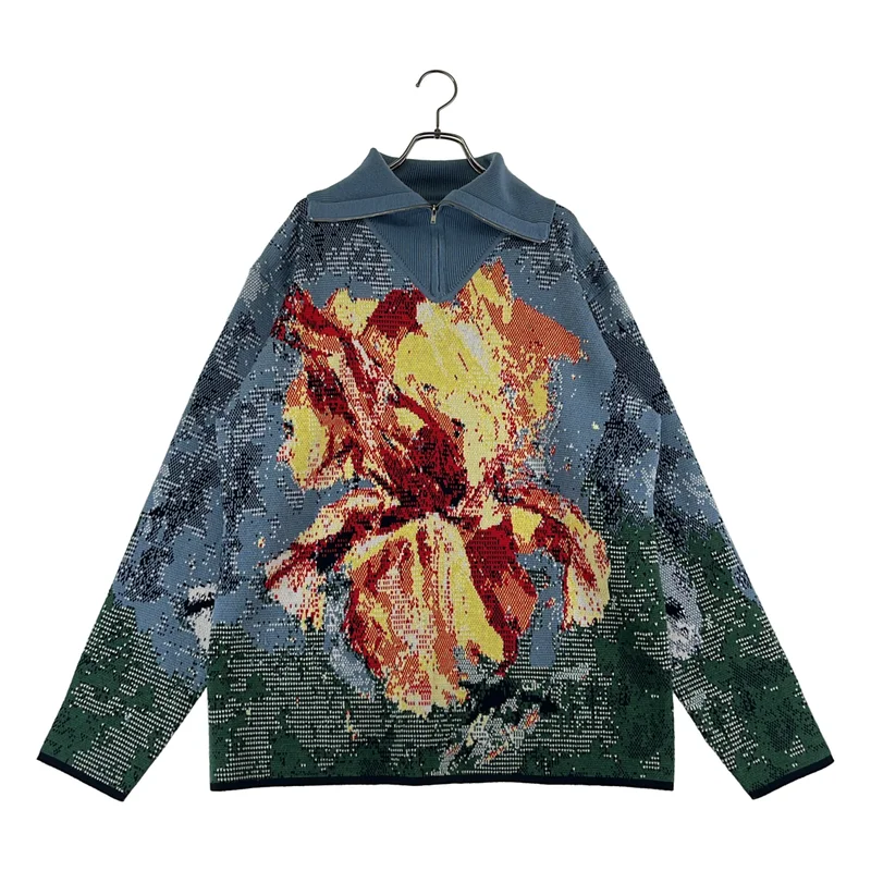 TAAKK / ターク | 2023AW | JACQUARD KNIT ジャガード ハーフジップ ニット | 2 | メンズ