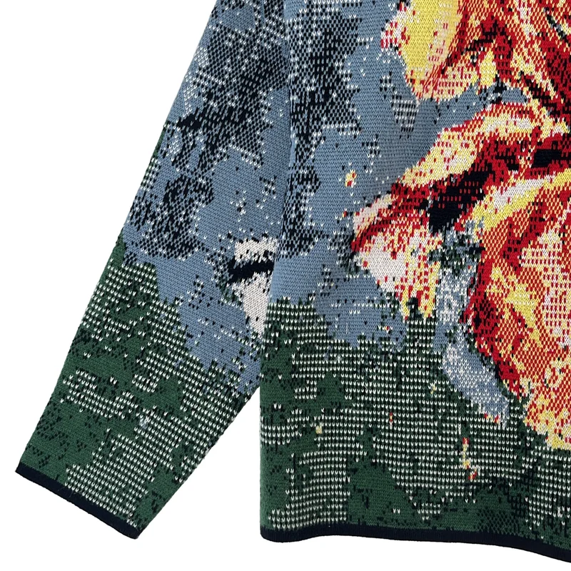 TAAKK / ターク | 2023AW | JACQUARD KNIT ジャガード ハーフジップ ニット | 2 | メンズ