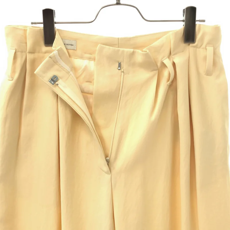 DRIES VAN NOTEN / ドリスヴァンノッテン | アセテート ベルテッド ワイドパンツ | 34 | レディース