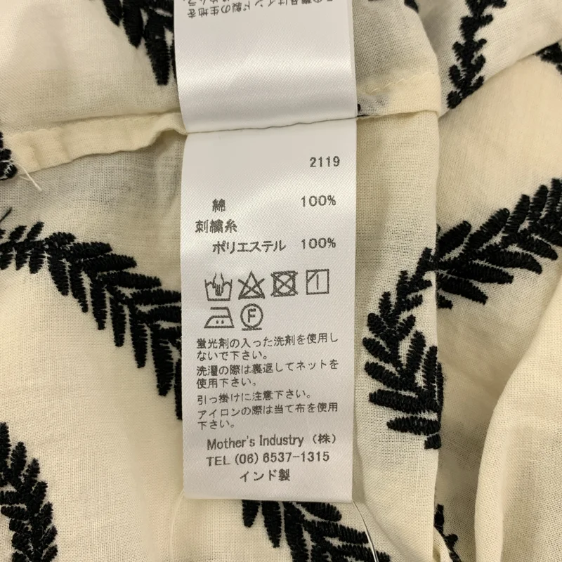 mizuiroind / ミズイロインド | コットン 刺しゅう 半袖シャツ |