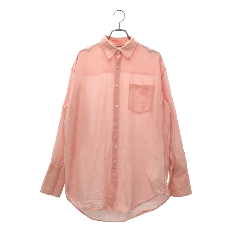 AURALEE / オーラリー | 2024SS | HARD TWIST FINX ORGANDY SHIRT / ハードツイスト フィンクスコットン オーガンジーシャツ | 0 | レディース