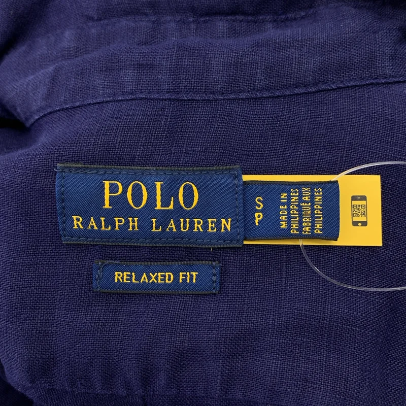 POLO RALPH LAUREN / ポロラルフローレン | リネン ロゴ刺しゅう シャツ | S | メンズ