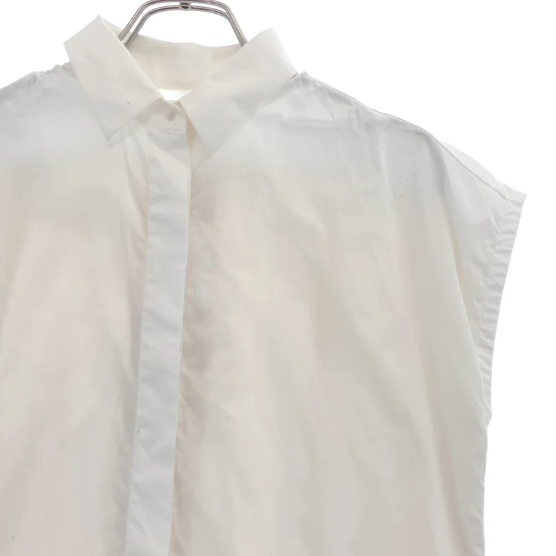 Maison Martin Margiela / メゾンマルタンマルジェラ | 2015SS | シフォンドッキング バックジップ ノースリーブシャツ | 38 | レディース