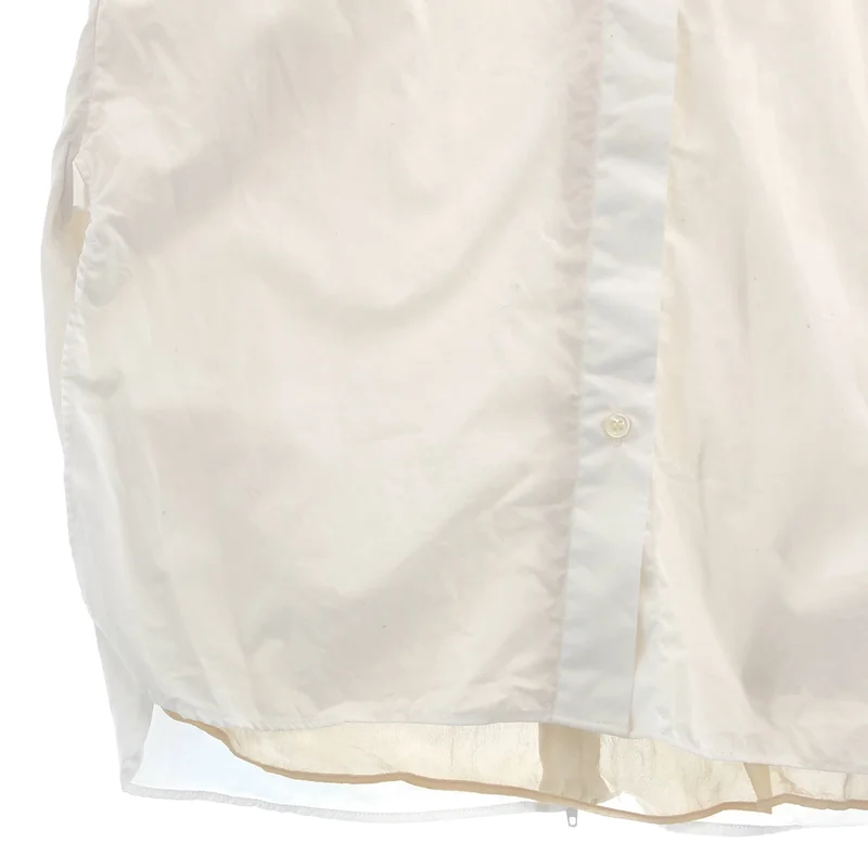 Maison Martin Margiela / メゾンマルタンマルジェラ | 2015SS | シフォンドッキング バックジップ ノースリーブシャツ | 38 | レディース