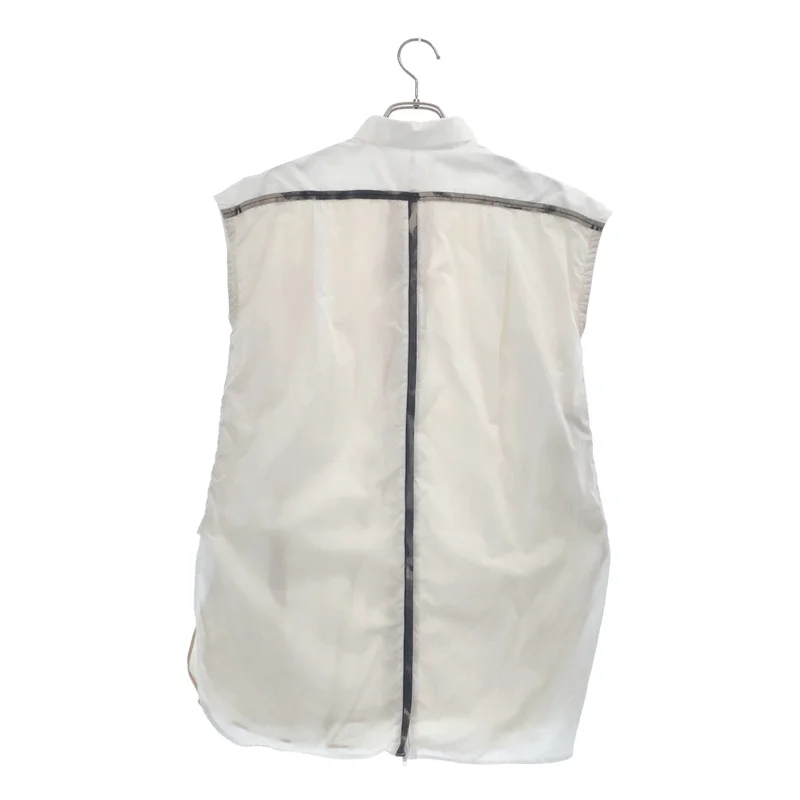 Maison Martin Margiela / メゾンマルタンマルジェラ | 2015SS | シフォンドッキング バックジップ ノースリーブシャツ | 38 | レディース