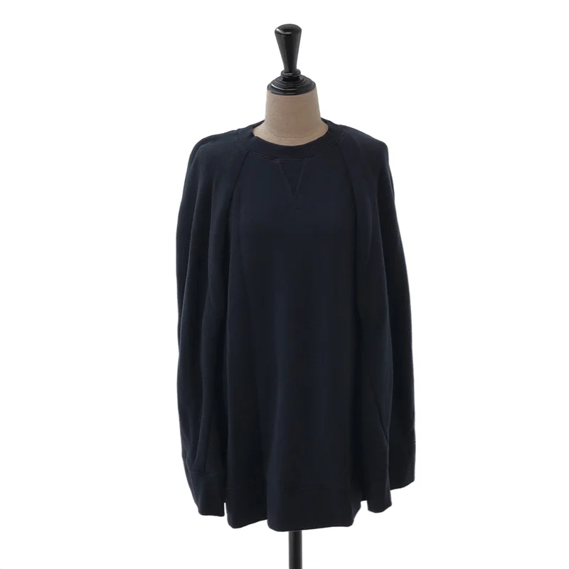 LOEWE / ロエベ | コットン カシミヤ バックロゴ スウェットポンチョ | S | レディース