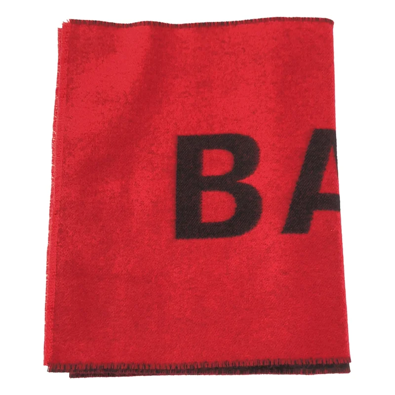 BALENCIAGA / バレンシアガ | ウール ロゴ 大判ストール | 30×205cm | その他