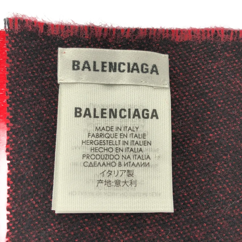 BALENCIAGA / バレンシアガ | ウール ロゴ 大判ストール | 30×205cm | その他