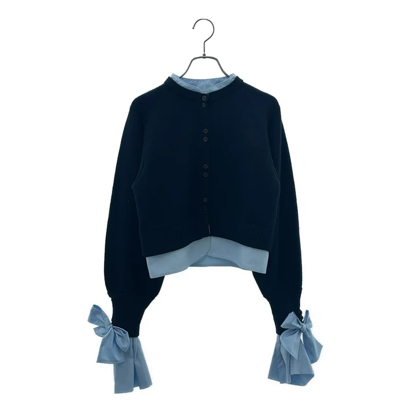 Bibiy. / ビビィ | ANGELIQUE KNIT / リボン シャツドッキング カーディガン | F | レディース