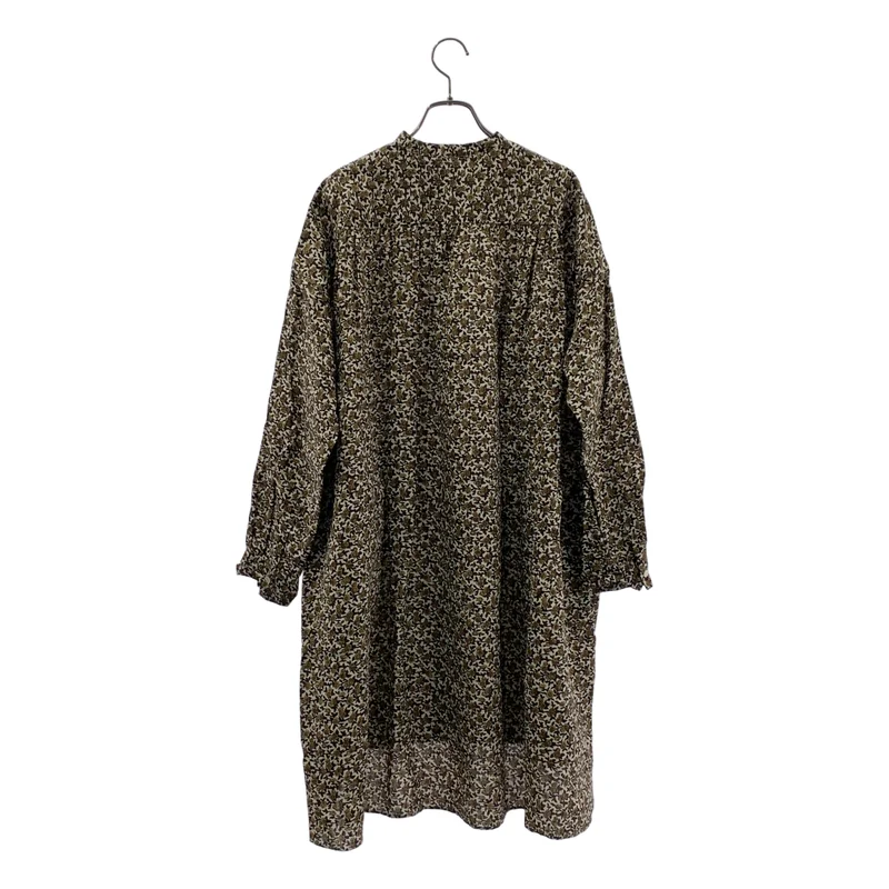 R&D.M.Co / オールドマンズテーラー | 総柄 フラワー オールドブルー スタンドカラー シャツ ワンピース | S | レディース