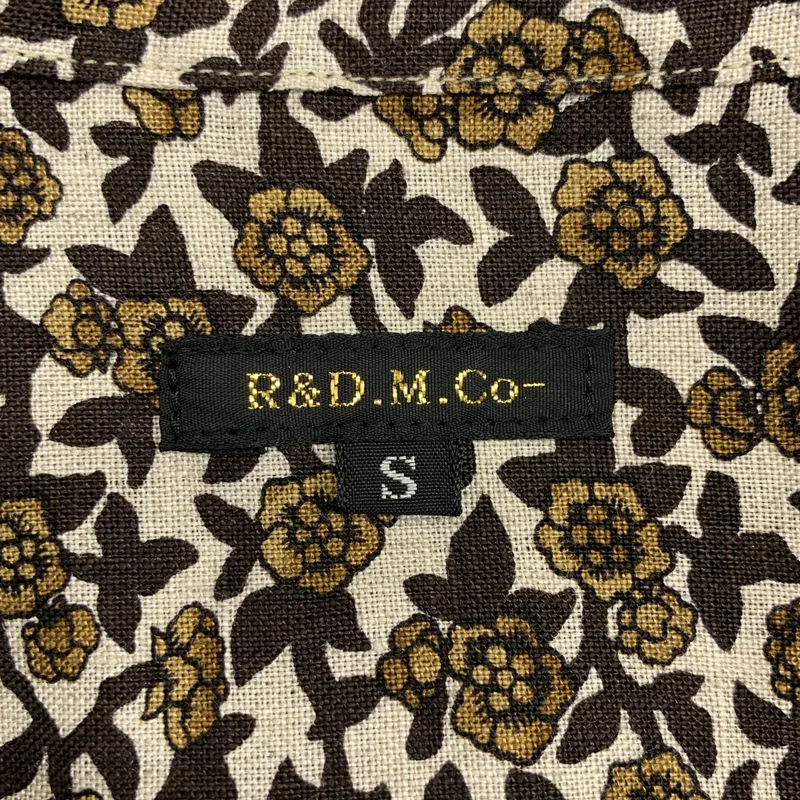 R&D.M.Co / オールドマンズテーラー | 総柄 フラワー オールドブルー スタンドカラー シャツ ワンピース | S | レディース