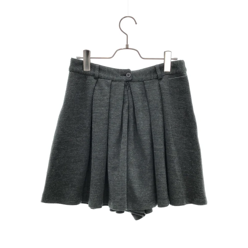 MM6 Maison Martin Margiela / エムエムシックスメゾンマルタンマルジェラ | 2010AW | ウール混 3タック バックジップ キュロットショートパンツ | M | レディース