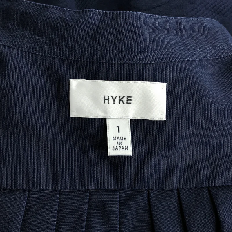 HYKE / ハイク | GROSGRAIN SHIRT / コットン シアースリーブ バンドカラーシャツ | 1 | レディース