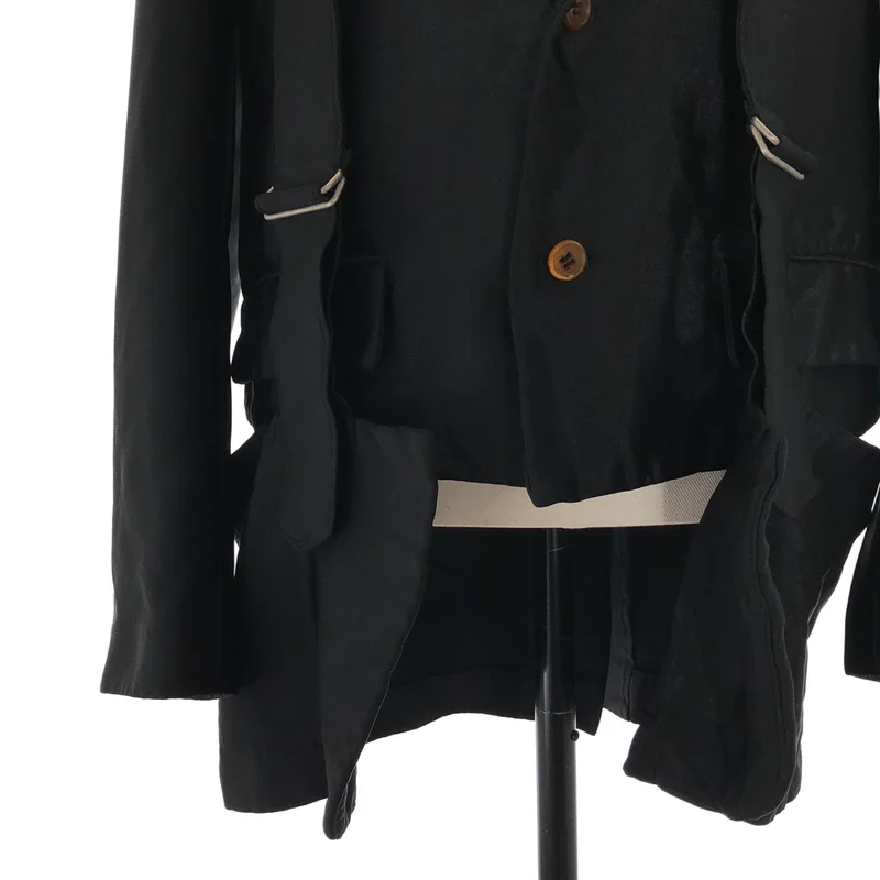 COMME des GARCONS HOMME PLUS / コムデギャルソンオムプリュス | 2020SS | 製品加工 ポリエステル縮絨 変形 ストラップ テーラードジャケット | S | メンズ