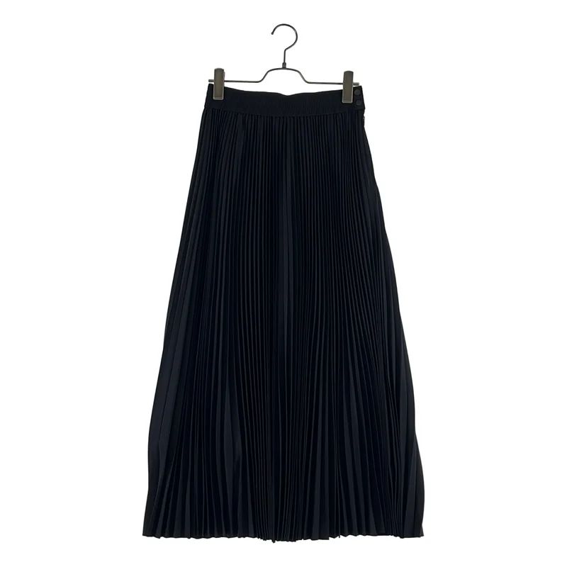 HYKE / ハイク | 2023SS | TAFFETA PLEATED SKIRT / ロゴボタン タフタ プリーツ スカート / 裏地付き | 1 | レディース