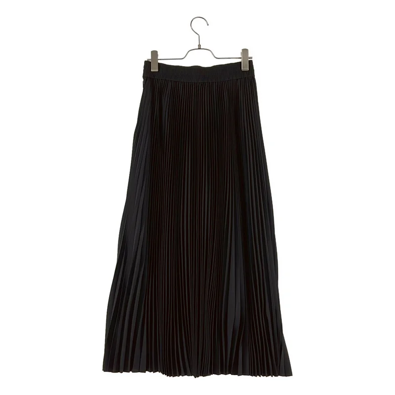HYKE / ハイク | 2023SS | TAFFETA PLEATED SKIRT / ロゴボタン タフタ プリーツ スカート / 裏地付き | 1 | レディース