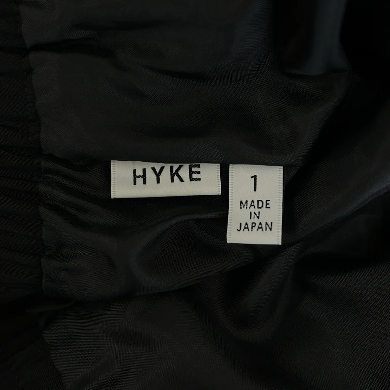 HYKE / ハイク | 2023SS | TAFFETA PLEATED SKIRT / ロゴボタン タフタ プリーツ スカート / 裏地付き | 1 | レディース