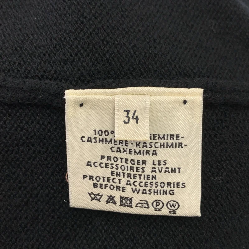 HERMES / エルメス | カシミヤ Hボタン 半袖ニット | 34 | レディース