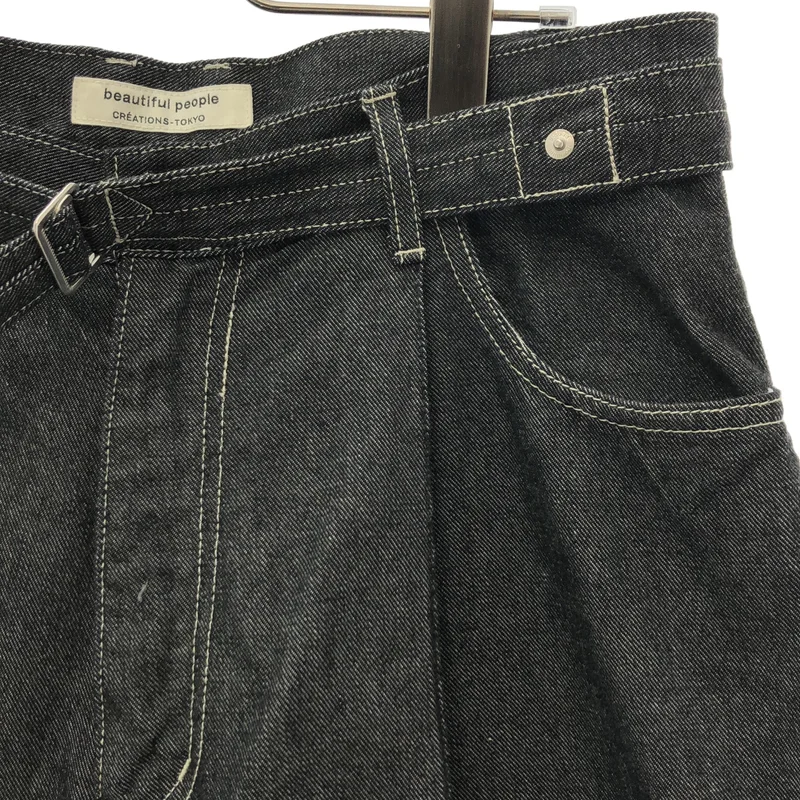 beautiful people / ビューティフルピープル | 2026SS | left hand twilldenim one tuck wide pants / セルビッチデニム ワンタックワイドパンツ | 40 | メンズ