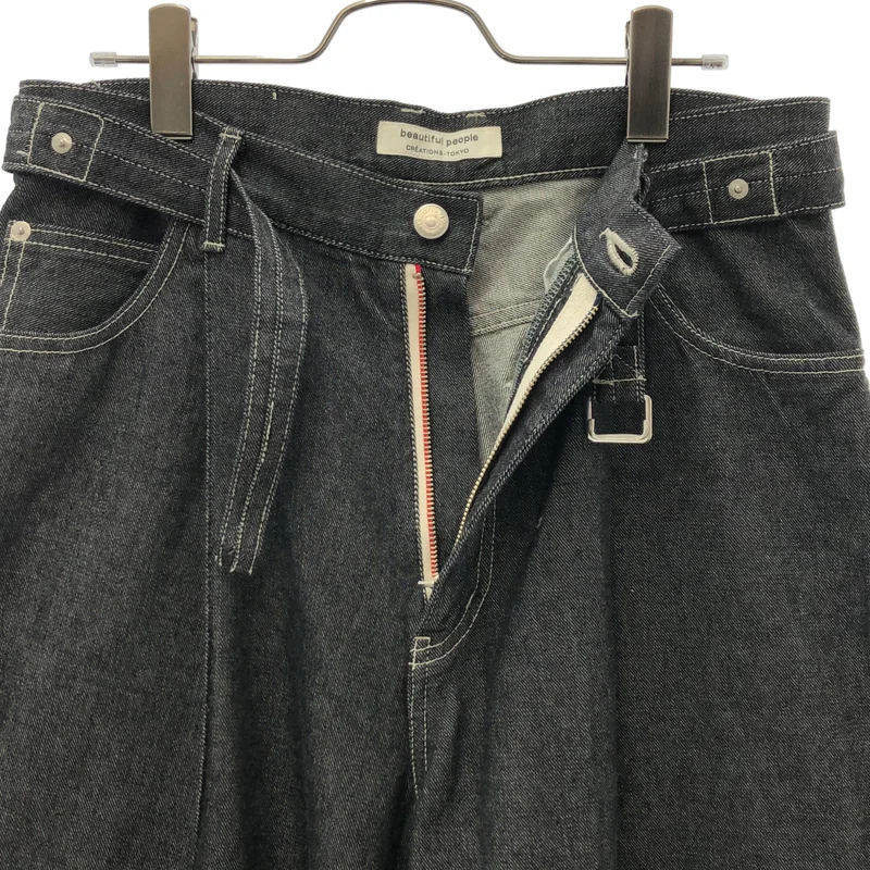 beautiful people / ビューティフルピープル | 2026SS | left hand twilldenim one tuck wide pants / セルビッチデニム ワンタックワイドパンツ | 40 | メンズ