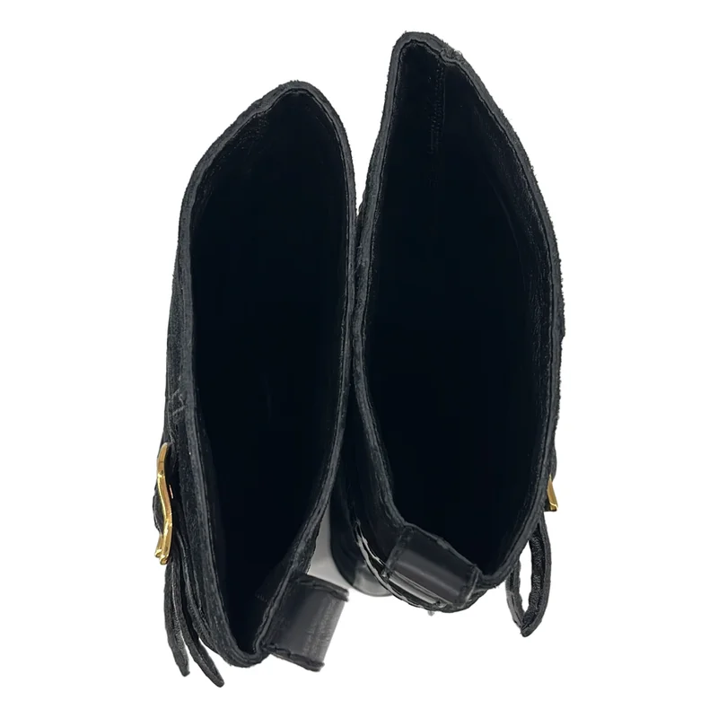 GUCCI / グッチ | スエードレザー ダブルベルト ロングブーツ | 35 1/2 | レディース