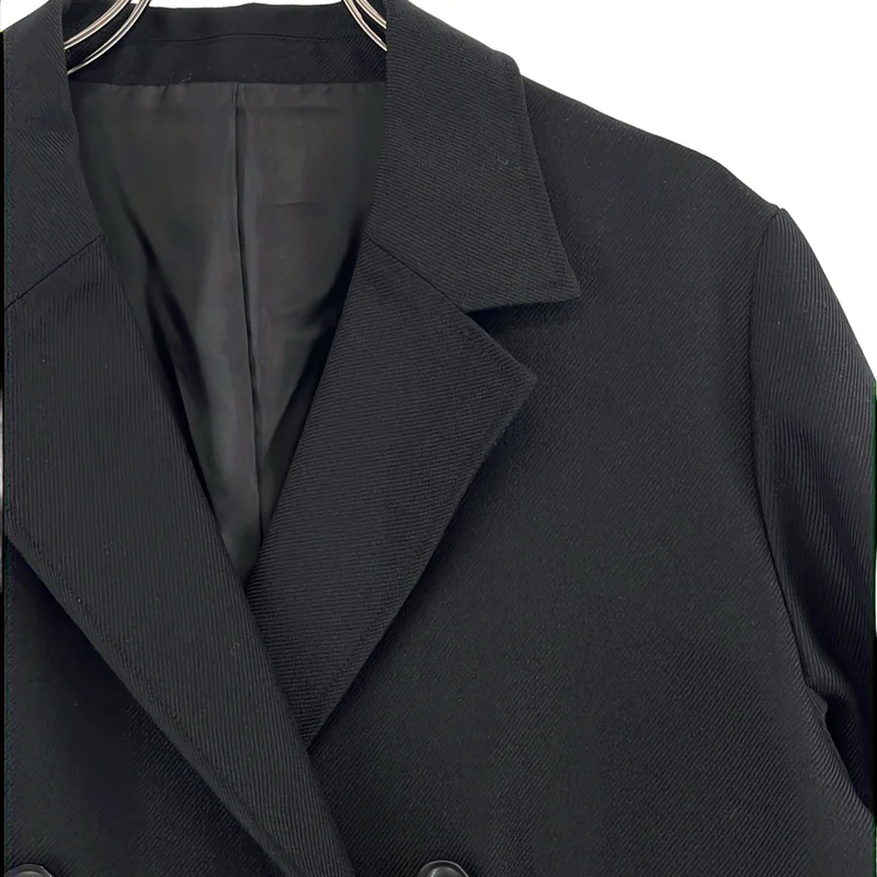 three dots / スリードッツ | Wool twill jacket / ダブルブレスト ジャケット | S | レディース