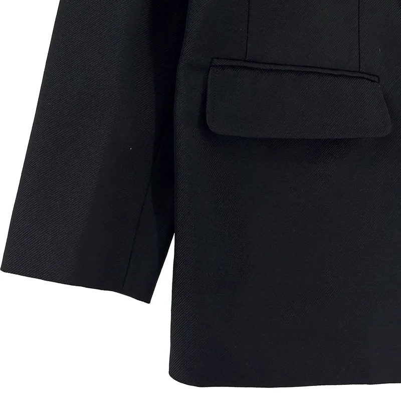 three dots / スリードッツ | Wool twill jacket / ダブルブレスト ジャケット | S | レディース