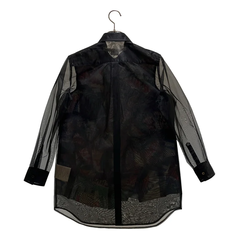 COMME des GARCONS / コムデギャルソン | 2025SS | チュールレイヤード プリントシャツ | S | レディース