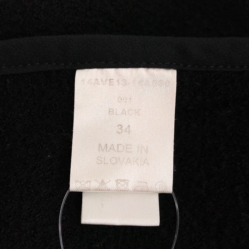 Chloe / クロエ | ウール ノーカラー パイピング ショートコート 14AVE13-14A060 | 34 | レディース
