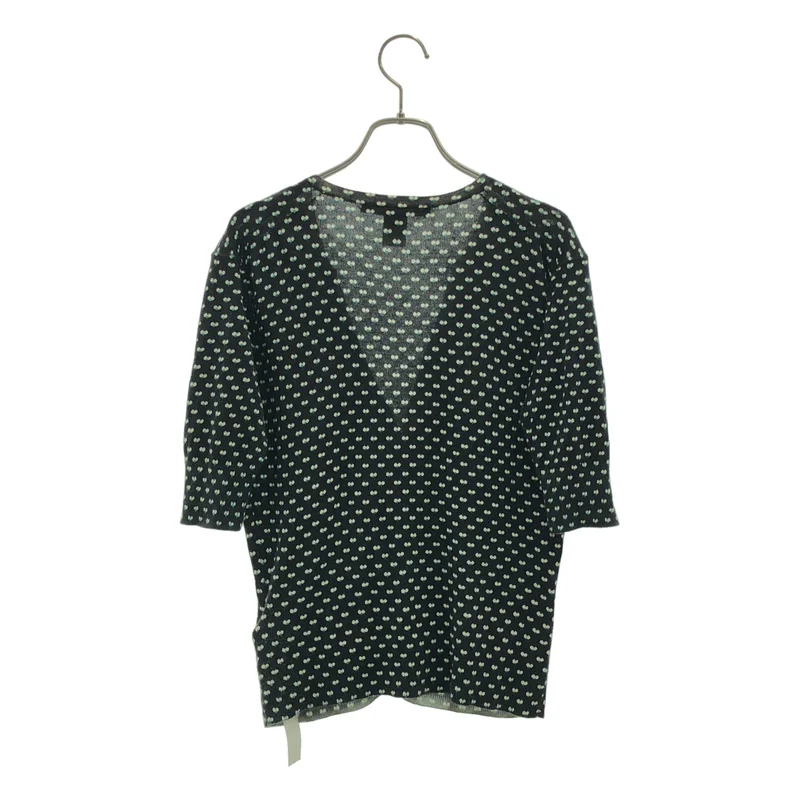 MARC BY MARC JACOBS / マークバイマークジェイコブス | コットン 総柄 ニット カーディガン | XS | レディース