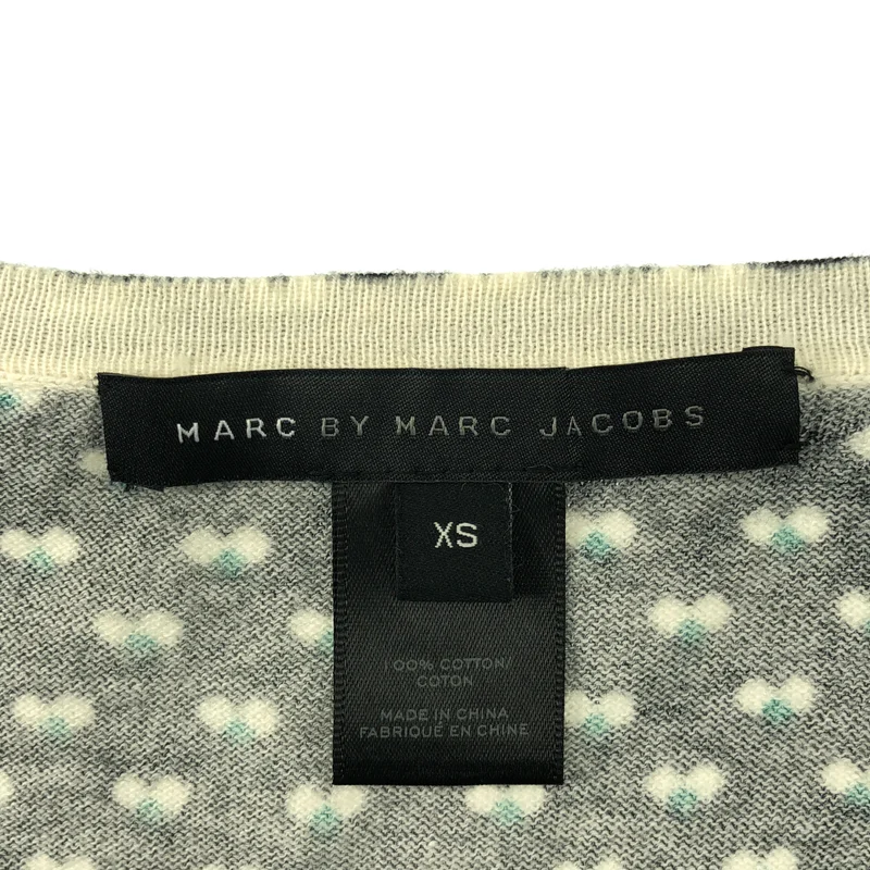 MARC BY MARC JACOBS / マークバイマークジェイコブス | コットン 総柄 ニット カーディガン | XS | レディース