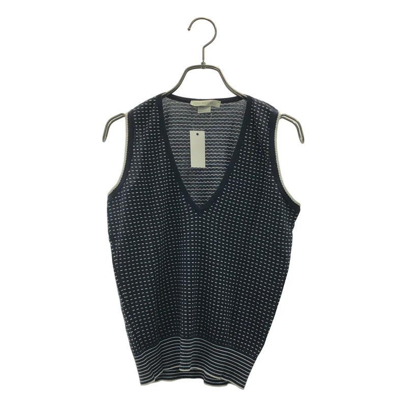 JOHN SMEDLEY / ジョンスメドレー | 海島綿 シーアイランドコットン 総柄 ノースリーブニット タンクトップ | S | レディース