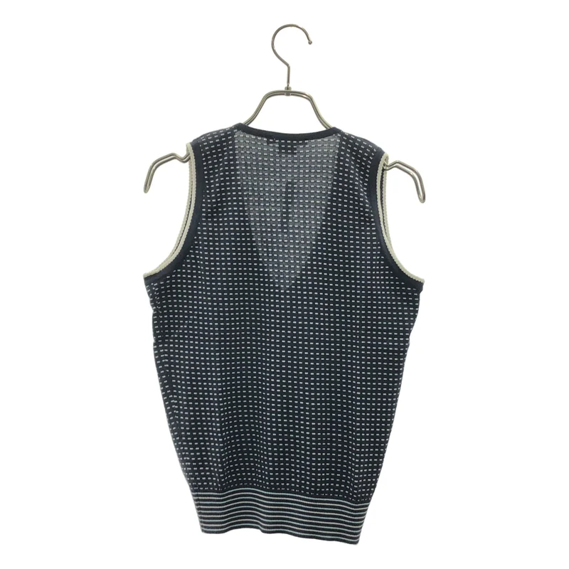 JOHN SMEDLEY / ジョンスメドレー | 海島綿 シーアイランドコットン 総柄 ノースリーブニット タンクトップ | S | レディース