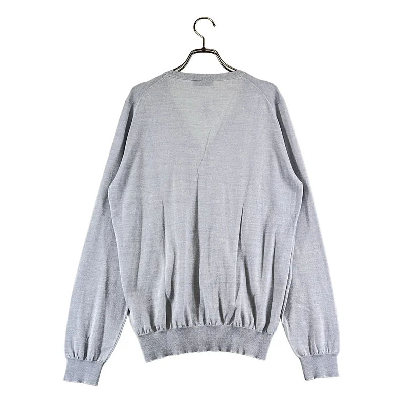 JOHN SMEDLEY / ジョンスメドレー | ウール コットン Vネックカーディガン | L | メンズ