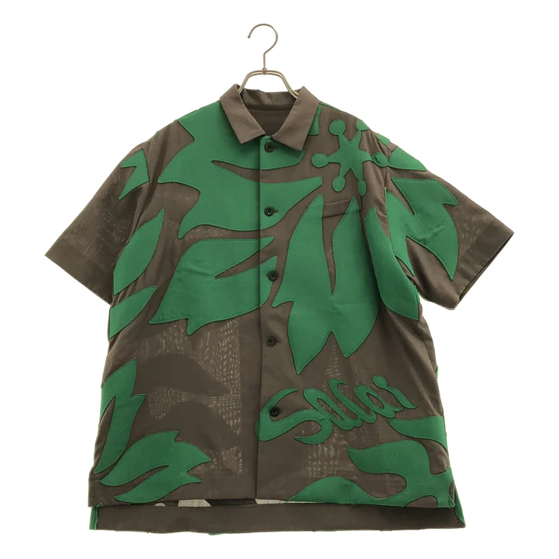 sacai / サカイ | 2024SS | Floral Embroidered Patch Suiting Shirt / フローラル スーチング オーバー シャツ | 1 | メンズ